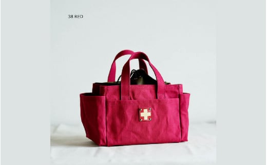 木の庄帆布 ミルクトートラウンドバッグ#38 RED / RED大阪府東大阪市66000衣類・装飾品・工芸品鞄・バッグ