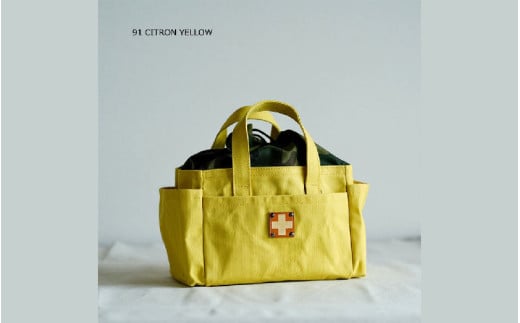 木の庄帆布 ミルクトートラウンドバッグ#91 CITRON YELLOW / CAMEL大阪府東大阪市66000衣類・装飾品・工芸品鞄・バッグ