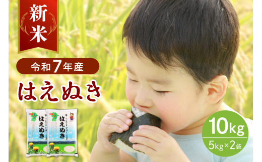 【令和7年産米】2025年11月下旬発送 はえぬき10kg(5kg×2袋)山形県産 【JAさがえ西村山】山形県河北町33600米・パン白米