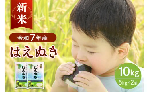【令和7年産米】2025年12月下旬発送 はえぬき10kg(5kg×2袋)山形県産 【JAさがえ西村山】山形県河北町33600米・パン白米