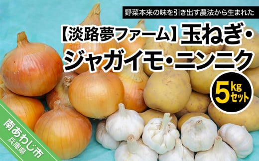 玉ねぎ・ジャガイモ・ニンニク5kgセット兵庫県南あわじ市10000野菜・きのこその他 野菜