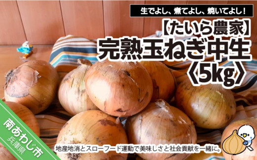 完熟玉ねぎ 中生5kg◆配送6月上旬〜兵庫県南あわじ市6000野菜・きのこ玉ねぎ・ねぎ