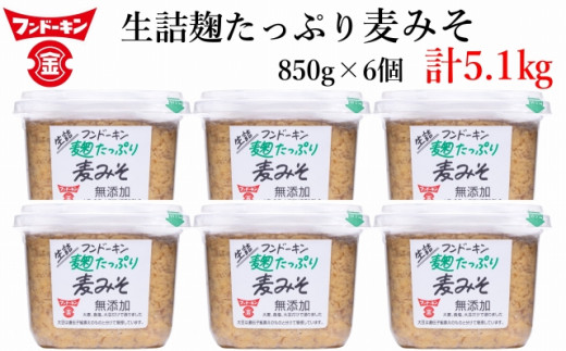 甘さと麹香がきわだつフンドーキンの生詰麹たっぷり麦みそ(計5.1kg)大分県臼杵市11000調味料・油味噌