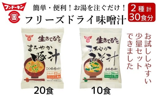 フリーズドライ まろやかみそ汁(10個)&まろやか豚汁(20個) 計30個大分県臼杵市10000調味料・油味噌