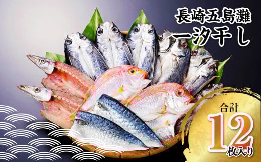 【7営業日以内発送】長崎五島灘一汐干し 合計12枚 干物 ひもの 魚介 海鮮 魚 おつまみ おかず 肴長崎県長崎市12000魚介・海産物干物