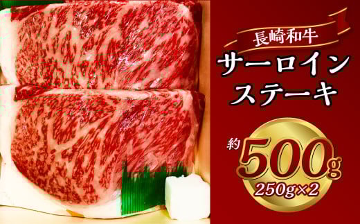 長崎和牛サーロインステーキ 約250g×2枚 合計500g 牛 牛肉 肉 和牛 ステーキ サーロイン 国産 霜降 赤身 サーロイン 焼肉 お祝い 冷凍 長崎長崎県長崎市31000肉牛肉