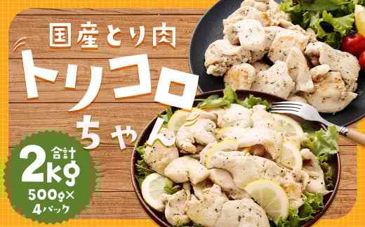 国産鶏肉 トリコロちゃん 2kg (500g×4パック) / バジルペッパー レモンペッパー ソテー用 鶏胸肉 お肉 ソース 肉のマルシン 長崎県 長崎市長崎県長崎市13000肉鶏肉