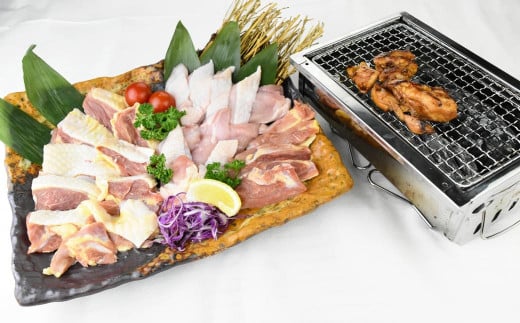 【7営業日以内発送】長崎県産 対馬地鶏 焼肉 セット (自家製タレ付)  計約500g / 鶏肉 地鶏 モモ肉 ムネ肉 国産 長崎長崎県長崎市12000肉鶏肉