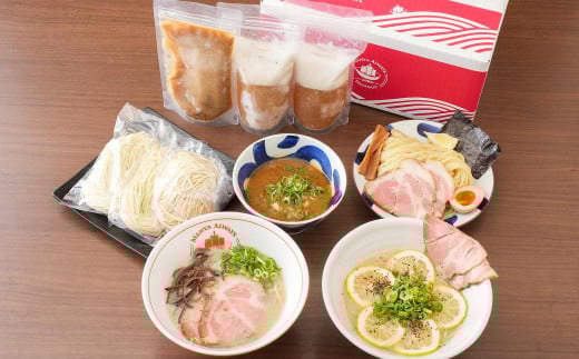 【全3回定期便】とんこつラーメン 4食分  3種類 計12食 / ラーメン とんこつ レモンとんこつ つけ麺 生麺長崎県長崎市45000麺ラーメン