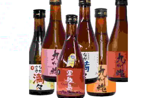 長崎いも・むぎ焼酎 飲み比べ 300ml 6本 ( 「九州魂」麦焼酎・「軍艦島」麦焼酎・「ながさき満々」麦焼酎・「ながさき満々」芋焼酎・「九州魂」赤芋焼酎・「九州魂」紫芋焼酎 各1本) ふる
