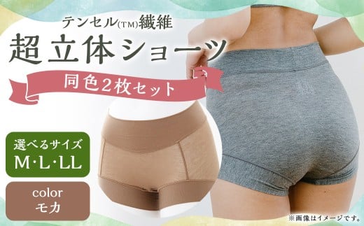 【7営業日以内発送】【Mサイズ】テンセル(TM)繊維 超立体ショーツ スタンダード丈(同色2枚セット)【モカ】/ ショーツ 下着 日本製下着 衣類長崎県長崎市13000衣類・装飾品・工芸品そ