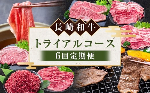 【年6回定期便】 長崎和牛 トライアルコース / 6回定期便 6回 黒毛和種 黒毛和牛 和牛 国産牛 牛肉 お肉 肉 霜降り セット コース 定期便 九州 長崎県 長崎市 冷凍長崎県長崎市93000肉牛肉