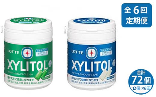 【定期便6回】 2ヶ月に1回お届け!キシリトールガム アソートセット 12個 | ガム キシリトール ライム ミント お菓子 おやつ 特定保健用食品 LOTTE 株式会社ロッテ 埼玉県 狭山市埼玉県狭山市1