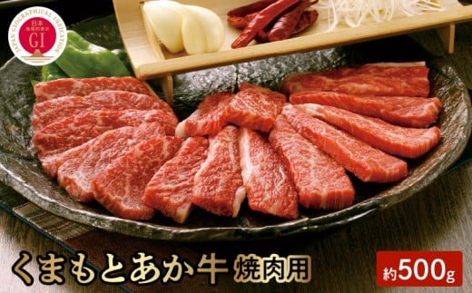 1-1310 GI認証 くまもとあか牛 焼肉用 500g熊本県宇土市19000肉牛肉