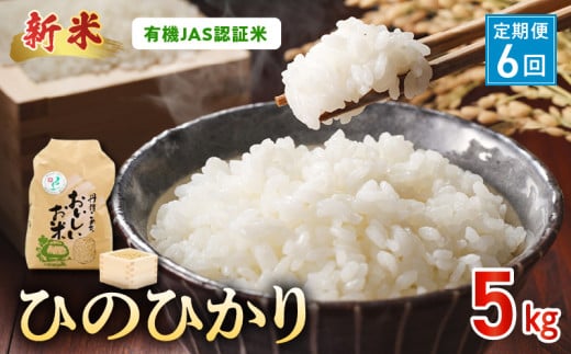 T6-15-551_5 【定期便6回】\☆新米☆/那須自然農園 有機JAS認証米「ひのひかり」五分搗き米5kg熊本県宇土市108000米・パン白米