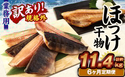 【6ヶ月定期便】【訳あり規格外】 業務用 ほっけ干物 1.9kg茨城県神栖市58000魚介・海産物その他 魚介・海産物