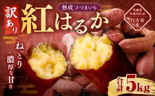【 訳あり 】“熟成” 茨城県産 さつまいも 【 紅はるか 】 約5kg (茨城県共通返礼品・行方市産) 芋 いも サツマイモ 野菜 やさい 国産茨城県神栖市7000野菜・きのこじゃがいも・イモ類