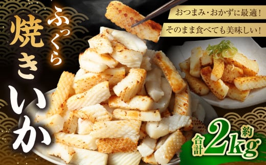 ふっくら焼きいか 1kg×2袋 合計2kg いか イカ やきいか 味付け 調味ダレ 調理済み 一口サイズ おつまみ 惣菜茨城県神栖市20000魚介・海産物イカ・タコ・ウニ