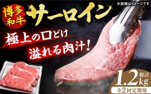 【2回定期便】博多和牛 サーロイン ステーキ 200g×3枚 肉 にく ニク 博多和牛 黒毛和牛 国産 牛肉 ステーキ お歳暮 お中元 贈答用 サーロイン 赤身 父の日 母の日 敬老の日 国産 和牛 広川町 /