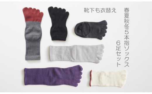 5本指ソックス春夏秋冬セット(22-24p)(A422-3)和歌山県有田市13000衣類・装飾品・工芸品その他 装飾品・工芸品