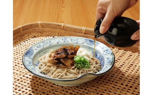 鮎甘露煮の蕎麦セット(温そば・冷やしとろろそば各2人前)(A629-2)和歌山県有田市19000麺そば