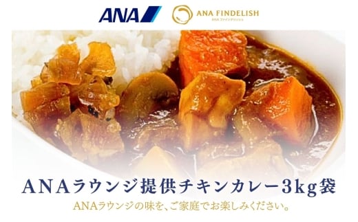 ANA機内食・ラウンジ提供食販売 オリジナルチキンカレー 3kg袋(A1056-1)和歌山県有田市19000鍋セット・総菜・加工食品総菜