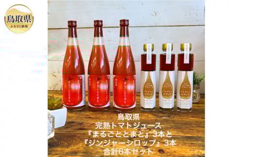 C24-099 鳥取県日南町のトマトジュースとジンジャーシロップセット鳥取県30000お茶・飲料果汁・野菜飲料