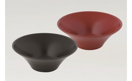 メタル丼 フラワー(赤・黒)セット FC030007新潟県燕市30000雑貨・日用品食器・グラス