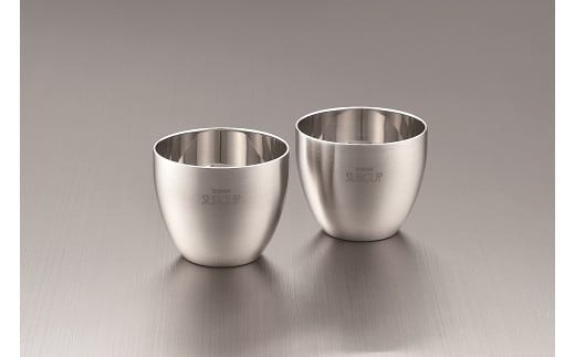 18-8ステンレス 二重構造 さくら ぐい呑み ペア FC018002新潟県燕市18000雑貨・日用品食器・グラス
