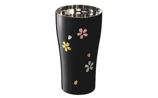 きらり ステンレス二重構造タンブラー【桜】黒 FCSF030030新潟県燕市30000雑貨・日用品食器・グラス