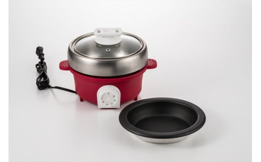 プチ・プレジール 電気ミニグリル鍋 (レッド)(PGN-80 (R)) FC020061新潟県燕市20000電化製品家電