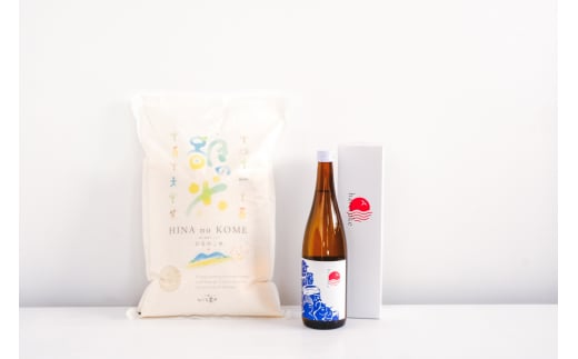 燕の純米吟醸酒ハレトケ火入れ酒とひうら農場燕鄙(ひな)の米5kgセット FC018024新潟県燕市18000酒・アルコール日本酒