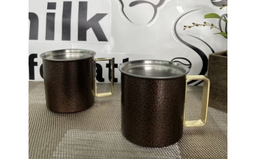 18-8ステンレス 二重構造カップ(ハンマートン仕上) FC012234新潟県燕市12000雑貨・日用品食器・グラス