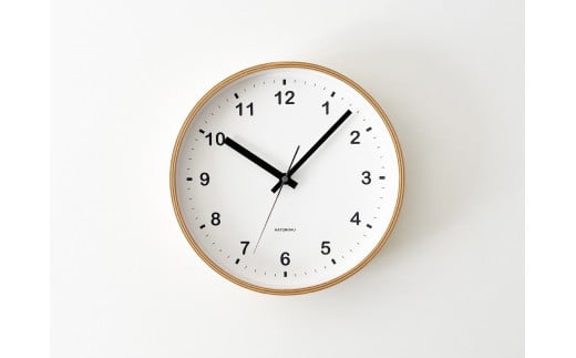 【A-165-na】KATOMOKU plywood clock km-33m(ナチュラルA) インテリア  置き時計 掛け時計 10000円 カトモク 加藤木工 木製雑貨 木工雑貨 日用品 ナチュラル 壁掛け 木目 オシャレ アナログ ダイニング