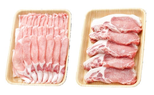 【A-209】郡上クラシックポーク 豚ロース 豚肉 食べ比べセット しゃぶしゃぶ用500g とんかつ用100g×5枚 国産豚肉 冷凍岐阜県郡上市10000肉豚肉