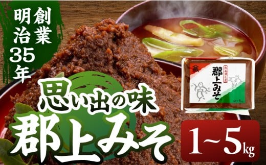 郡上みそ 5kg  味噌 みそ 国産 発酵 味噌汁/ 食品 調味料 セット 詰め合わせ 11000円岐阜県郡上市11000調味料・油味噌