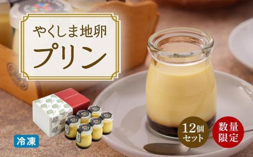 【数量限定】やくしま地卵冷凍プリン 12個セット鹿児島県屋久島町28000菓子・スイーツプリン・ゼリー