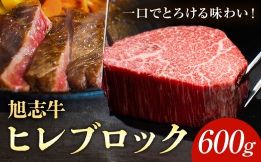 旭志牛 ヒレブロック 600g 有限会社旭志村ふれあいセンター 《90日以内に出荷予定(土日祝除く)》 お肉 牛肉 ヒレ ステーキ ブロック 菊池ブランド牛 冷凍 熊本県菊池市50000肉牛肉