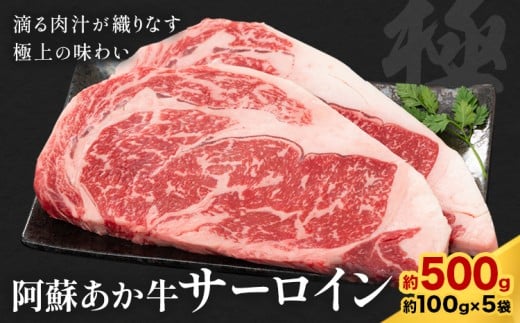 阿蘇あか牛 サーロイン 合計約500g 約100g×5袋 株式会社LARKS《30日以内に出荷予定(土日祝除く)》お肉 和牛 あか牛 ステーキ 熊本県産 九州産 国産 冷凍 熊本県菊池市31500肉牛肉