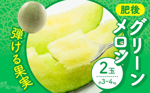 【先行予約】 メロン 肥後グリーンメロン 2玉 約 3kg 〜 4kg 株式会社Foody’s 食彩たかみ 《2026年5月下旬-7月下旬頃出荷》 熊本県 菊池市 フルーツ 果物 メロン 九州産 冷蔵 熊本県菊池市13000果