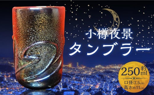 小樽夜景 タンブラー 口径7.5×高さ約11cm 250ml グラス北海道小樽市14000衣類・装飾品・工芸品その他 装飾品・工芸品