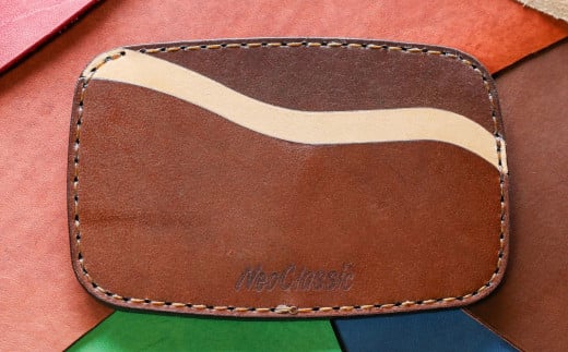 【neoclassic】 牛本革 パスケース (Dark Brown) 1個 牛革 本革 ダークブラウン 姫路レザー レザー 手縫い 手染め レザークラフト北海道小樽市70000衣類・装飾品・工芸品その他 装飾品・工芸品