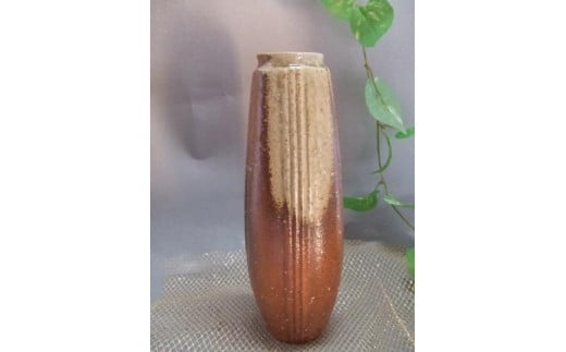 【信楽焼】三筋花入れ 花入 花器 花瓶 nha-032滋賀県11000衣類・装飾品・工芸品その他 装飾品・工芸品