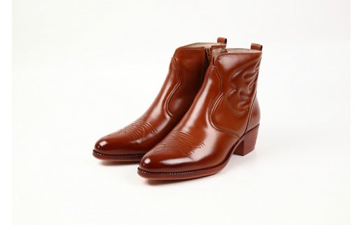 【Made in JAPAN】本革ウエスタンブーツ日本製 (サイズ:24.5cm カラー:キャメル)東京都台東区54000衣類・装飾品・工芸品靴・履物
