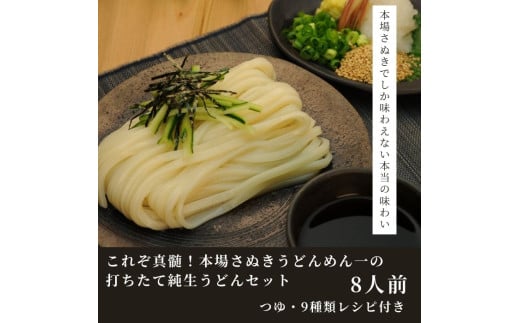 純生!これぞ真髄!本場さぬきうどんめん一の打ちたてうどんセット(8人前)【L-5】香川県多度津町7000麺うどん