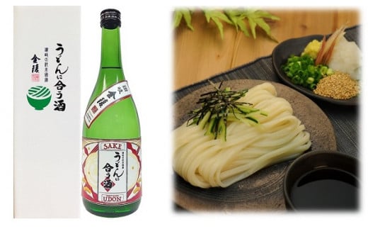冷凍麺!本場さぬきうどん屋の純生うどん10人前と純米酒コラボセット【Z-3】香川県多度津町23000麺うどん