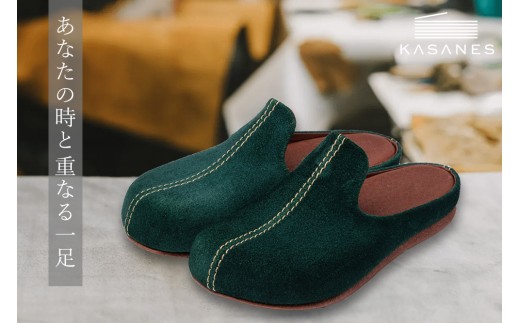 ルームシューズ 〈KASANES〉本革ベロア【オーダーメイド 1970年創業 革靴専門 世界でひとつ 手作り】(H087101)佐賀県神埼市250000衣類・装飾品・工芸品靴・履物