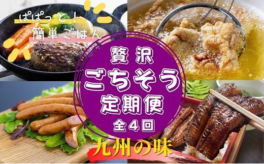 贅沢ごちそう定期便 計4回(ハンバーグ、からあげ、ウインナー、うなぎ蒲焼)大分県豊後高田市40000魚介・海産物うなぎ