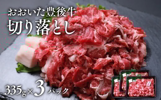【335g×3パック】 おおいた豊後牛 切り落とし 計1,005g 黒毛和牛 部位 おまかせ 大分県産大分県豊後高田市15000肉牛肉