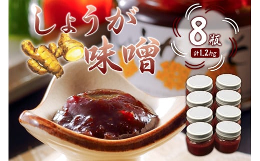 しょうが味噌 150g×8個 mi0005-0013 【辛味 房州生姜 甘辛 味噌 みそおでん 野菜炒め 高家ふるさと産品 国産 ごはん おかず】千葉県南房総市15500調味料・油味噌